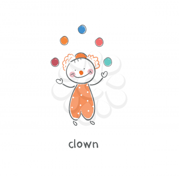 Clown. Illustration.